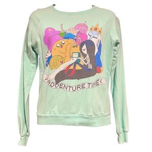 Cartoon Network Adventure Time Mint Pullover Sweatshirt Women’s XS